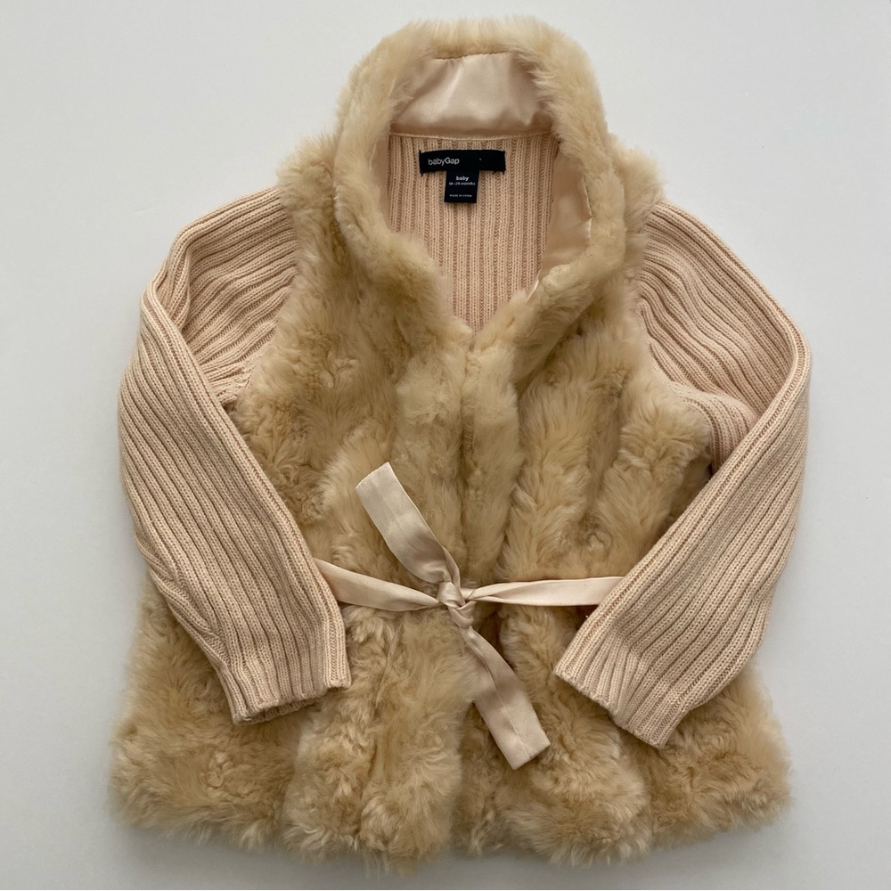 Baby Gap Faux Fur Sweater 18-24 mo